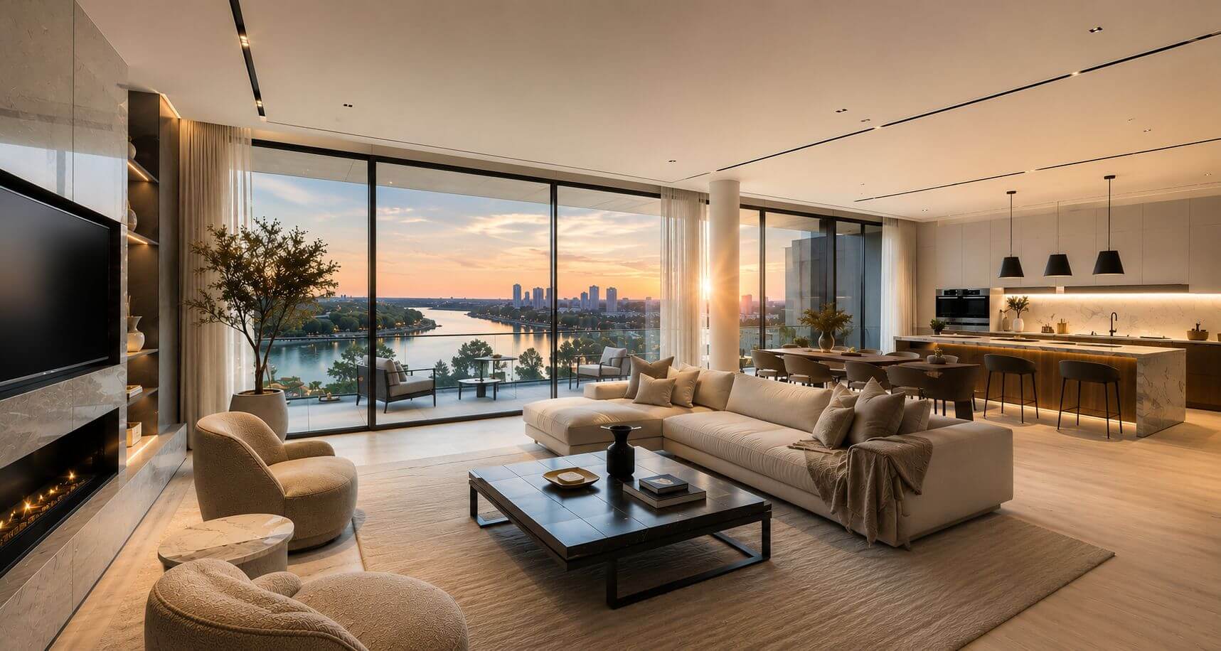 Piso con vistas al río y a la ciudad